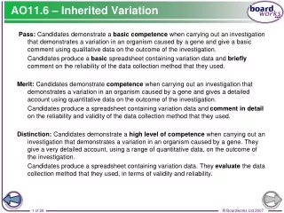 AO11.6 – Inherited Variation