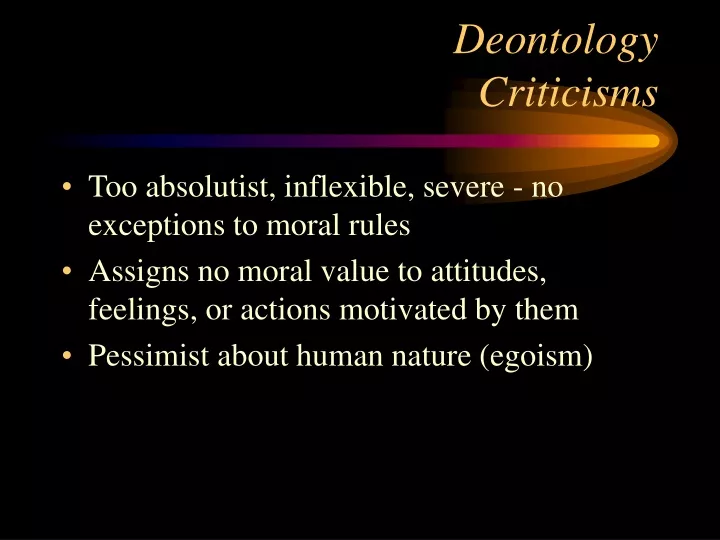 deontology criticisms