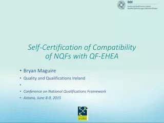Self-Certification of Compatibility  of NQFs with QF-EHEA