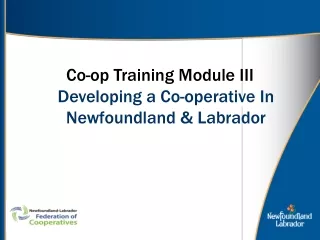 Co-op Training Module III