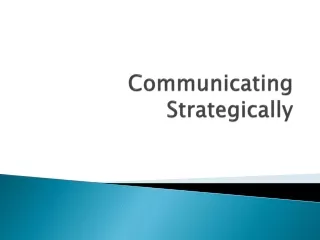 Communicating Strategically