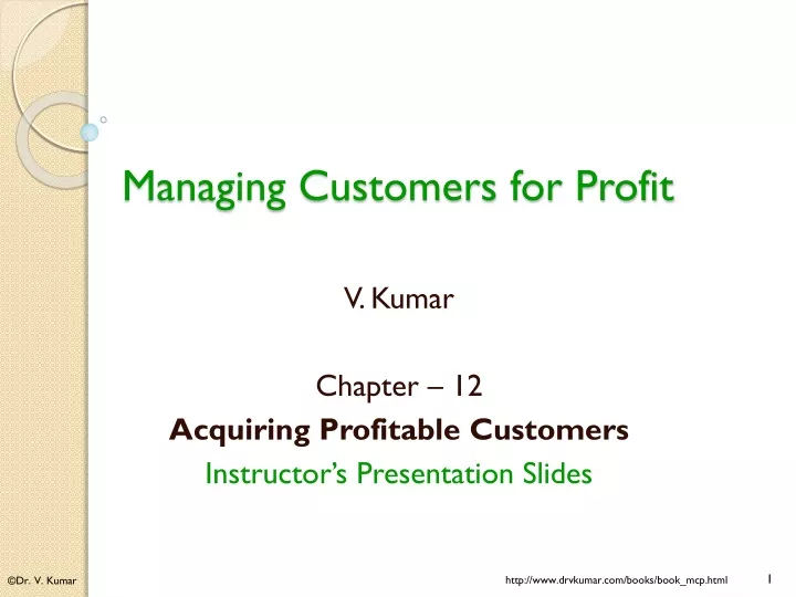 managing customers for profit
