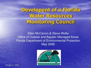 Ellen McCarron &amp; Steve Wolfe Office of Coastal and Aquatic Managed Areas