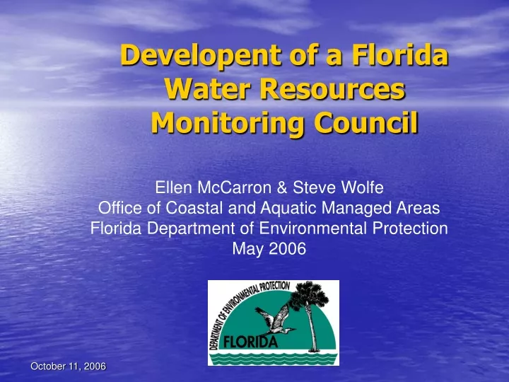 developent of a florida water resources