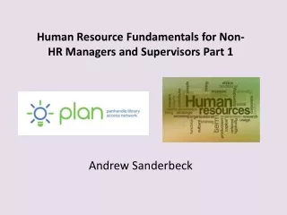 Human Resource Fundamentals for Non-HR Managers and Supervisors Part 1