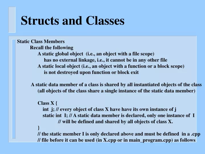 structs and classes