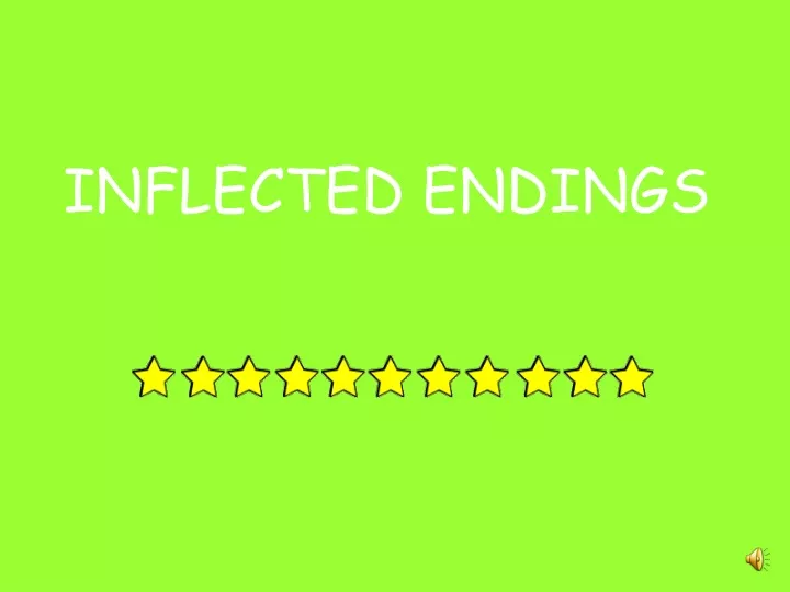 inflected endings