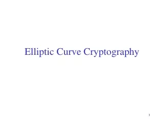 Elliptic Curve Cryptography