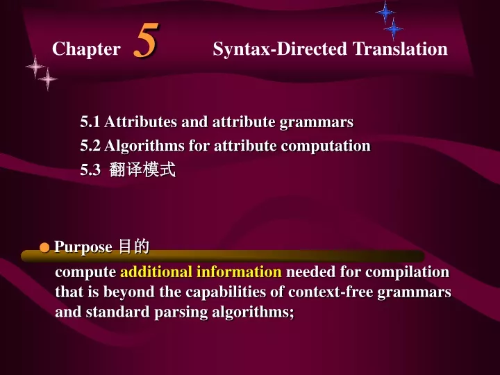 chapter syntax directed translation