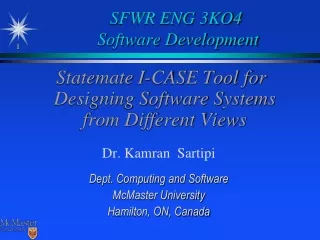 SFWR ENG 3KO4  Software Development