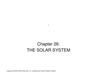 Chapter 26:  THE SOLAR SYSTEM