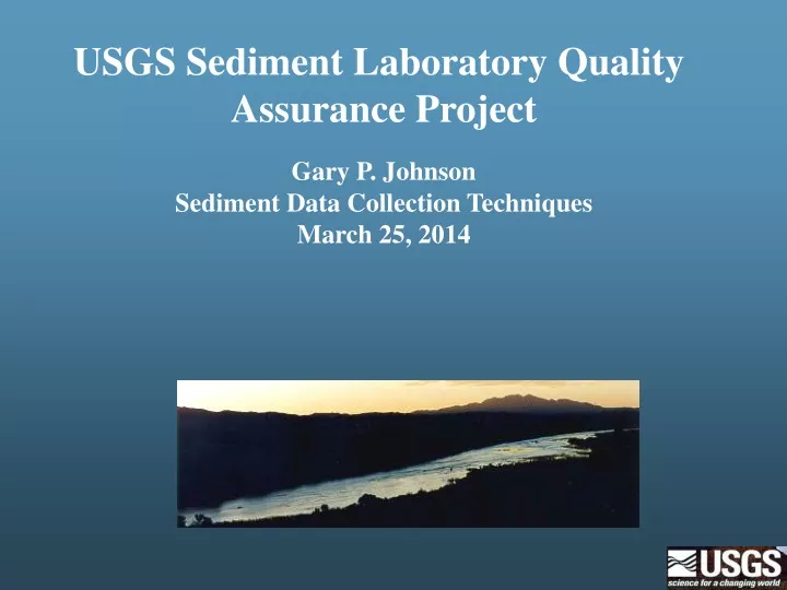 usgs sediment laboratory quality assurance