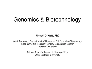 Genomics &amp; Biotechnology