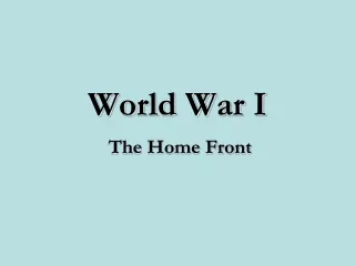 world war i