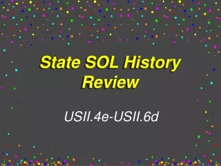 State SOL History Review