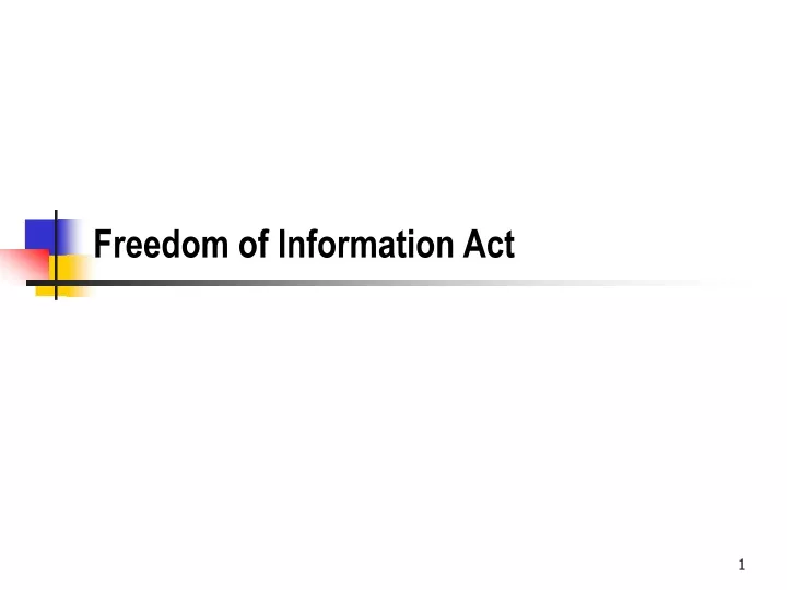 freedom of information act