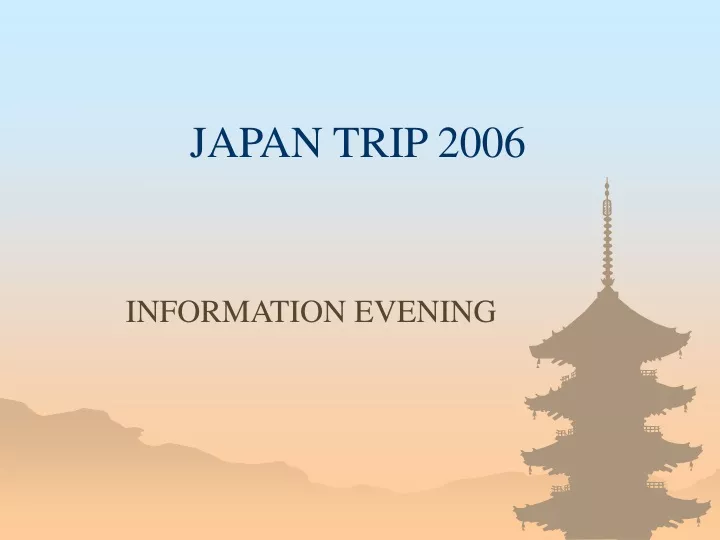 japan trip 2006