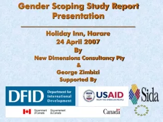 Gender Scoping Study Report Presentation __________________________________________