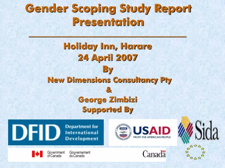gender scoping study report presentation