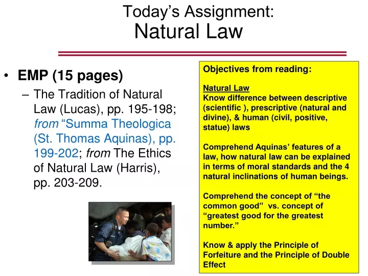 today s assignment natural law