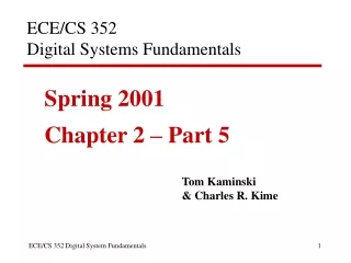 ECE/CS 352  Digital Systems Fundamentals