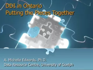 DDI in Ontario  Putting the Pieces Together