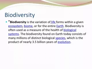 Biodiversity