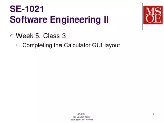 SE-1021 Software Engineering II