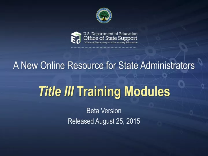 a new online resource for state administrators