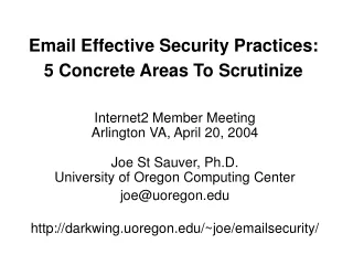 Email Effective Security Practices: 5 Concrete Areas To Scrutinize