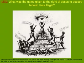 LEQ: What was the name given to the right of states to declare federal laws illegal?