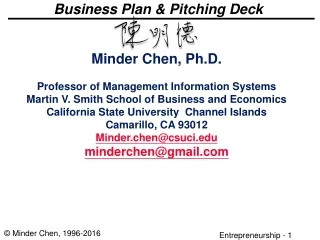 Business Plan &amp; Pitching Deck
