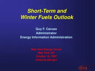 Short-Term and Winter Fuels Outlook