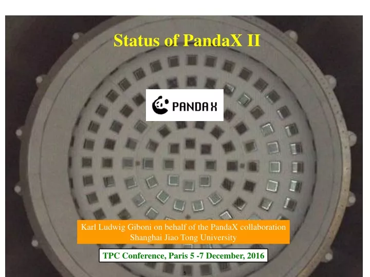 status of pandax ii
