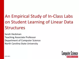 An Empirical Study of In-Class Labs on Student Learning of Linear Data Structures