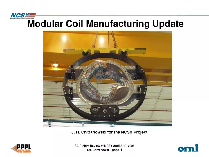 modular coil manufacturing update