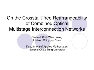 On the Crosstalk-free Rearrangeability of Combined Optical  Multistage Interconnection Networks