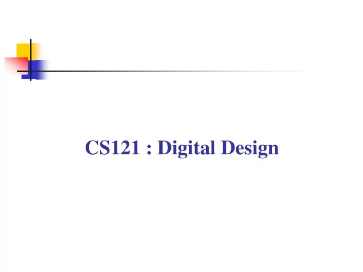 cs121 digital design