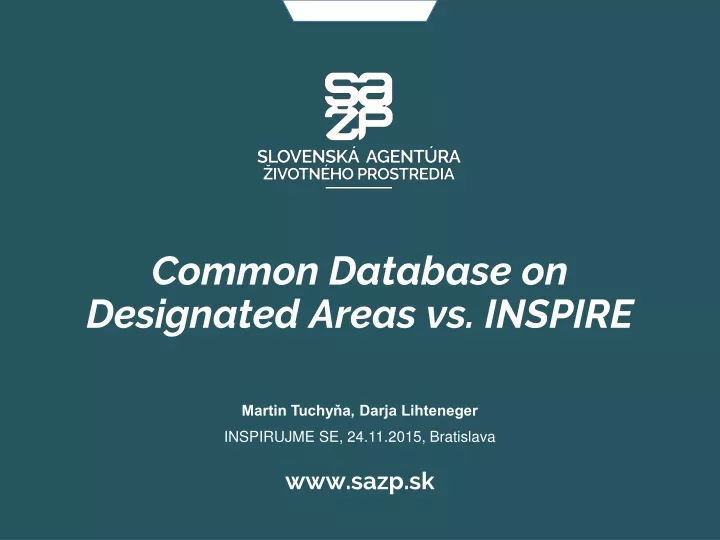 common database on designated areas vs inspire