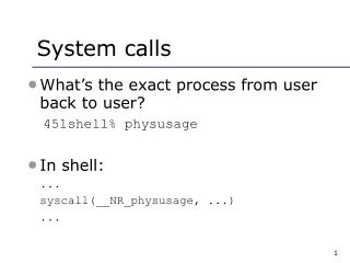 System calls