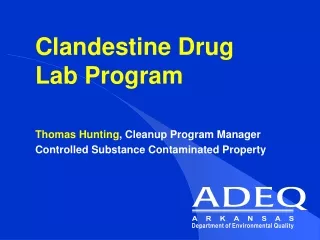 Clandestine Drug  Lab Program