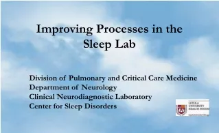 Improving Processes in the Sleep Lab