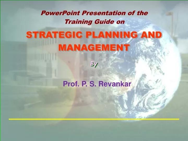 powerpoint presentation of the training guide on