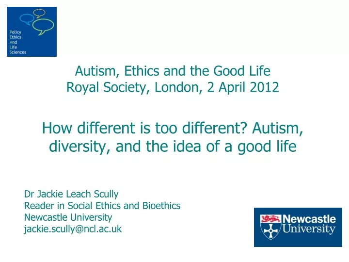 autism ethics and the good life royal society