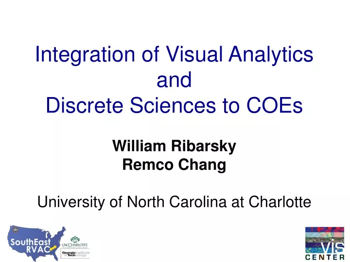 integration of visual analytics and discrete