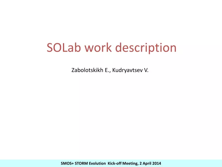 solab work description