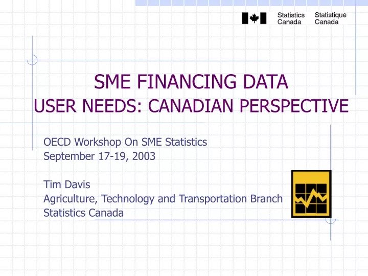 sme financing data user needs canadian perspective
