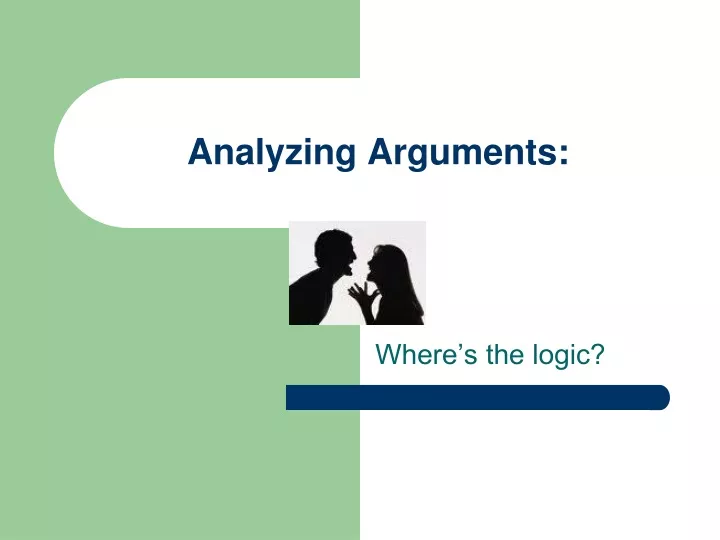 analyzing arguments