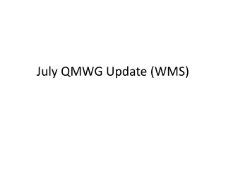 July QMWG Update (WMS)