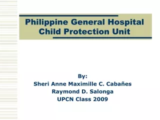 Philippine General Hospital Child Protection Unit